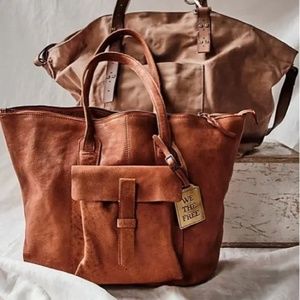 Free People Heritage Leather Tote Bag Purse